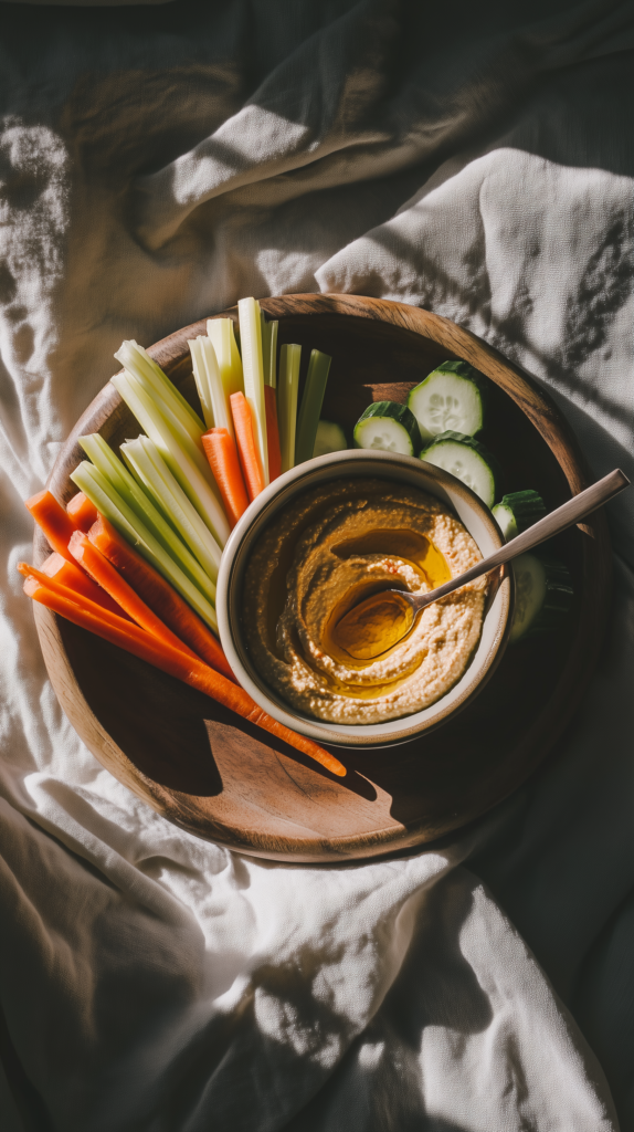 Clean Eating Snacks Hummus Veggie Sticks