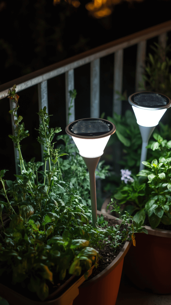 apartment-garden-led-lights Balcony Garden Solar Powered Lights