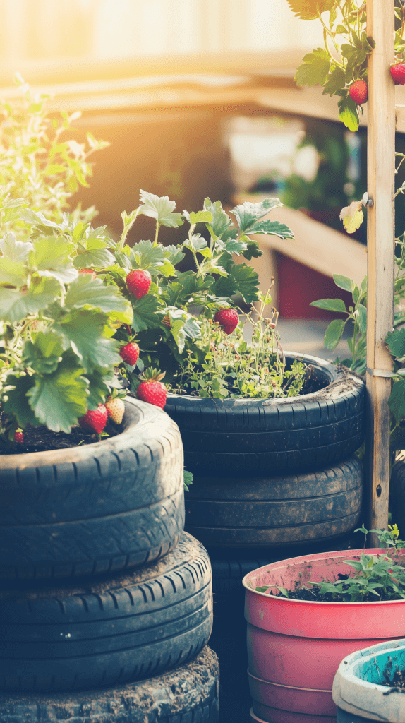 backyard-homestead-tire-raised-bed Backyard Homestead Upcycled Tires Raised Garden Bed