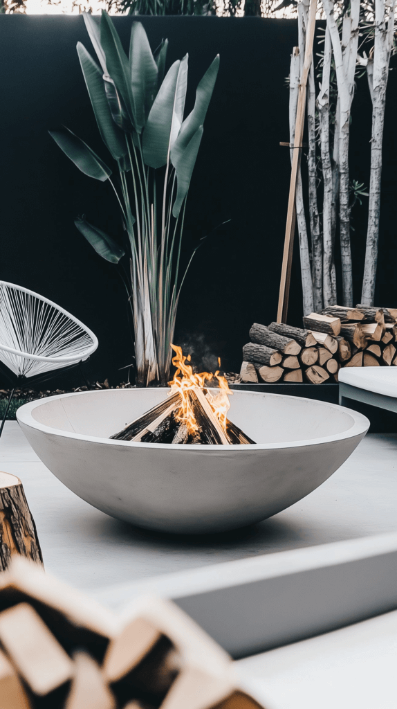 fire-pit-cement-bowl DIY Cement Bowl Fire Pit