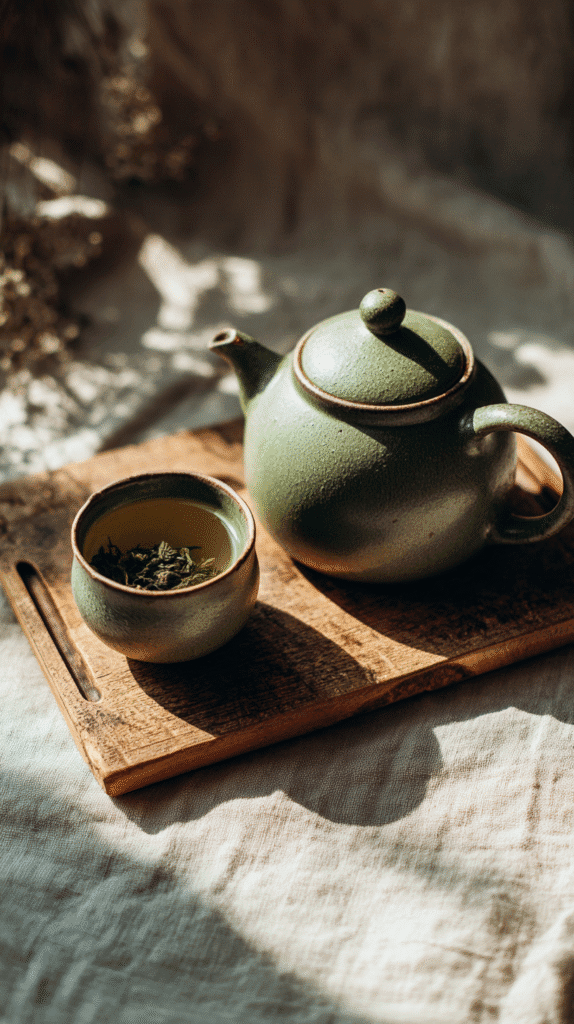 holistic-lifestyle-swaps-teaset a teaset on a wooden tray