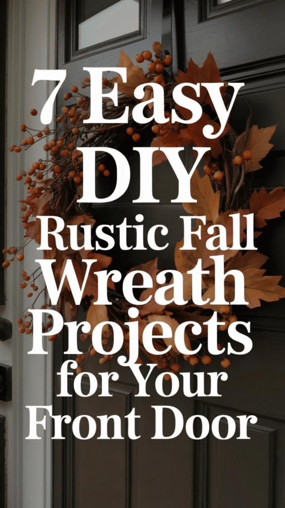 DIY Rustic Fall Wreaths: 7 Easy Projects for Front Doors with Autumn Leaves and Berries.