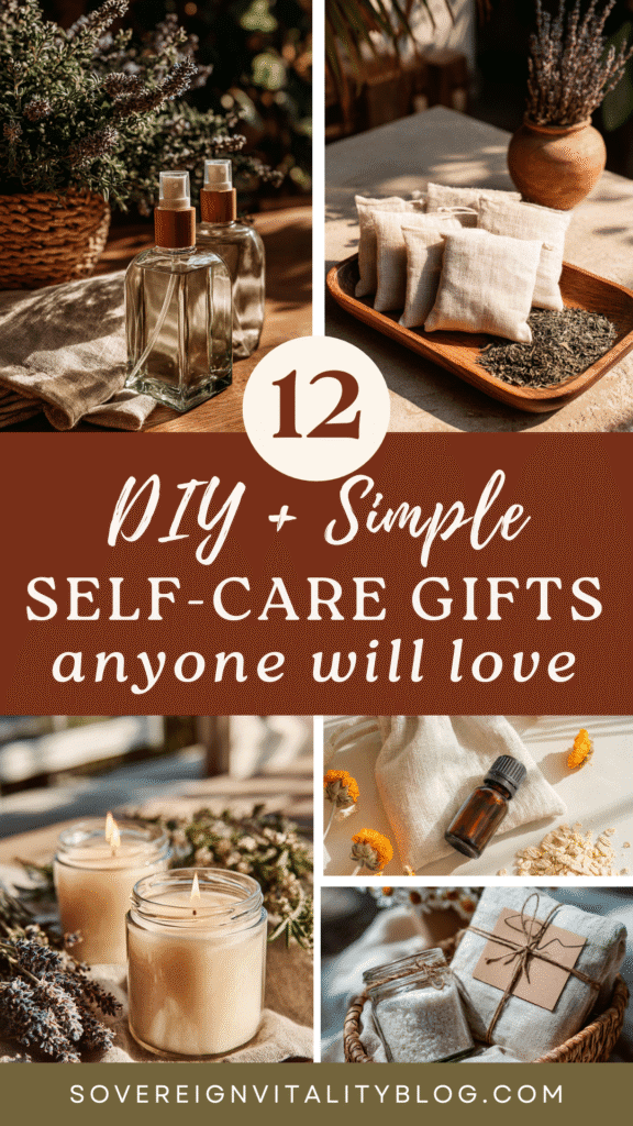 DIY self-care gift ideas with natural aromas, candles, and herbs. Enhance relaxation and wellness.